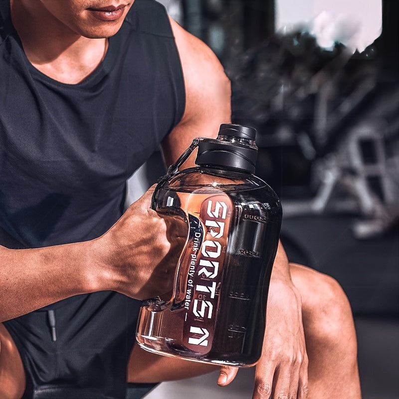 Large 1700ml Sports Water Bottle with Straw Durable PC Material for Gym Travel Camping