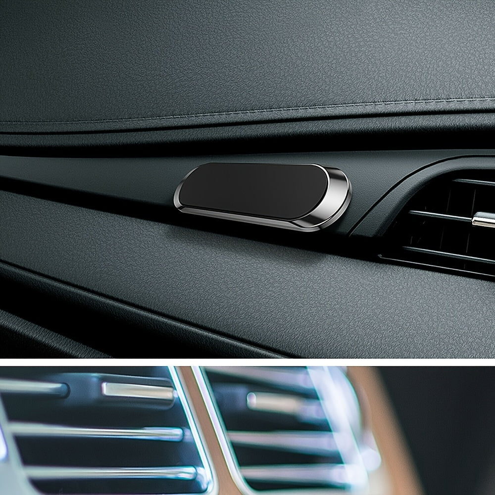 Universal Aluminum Car Phone Holder Magnetic Dashboard Mount Adhesive Adjustable