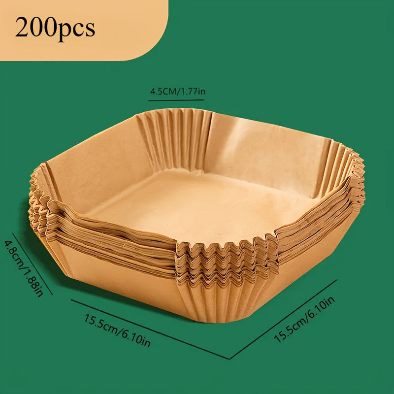 Bir martalik Kvadrat Qog'ozli O'choq uchun Qog'ozlar, 50, 100, 200 ta, Pishirish pechka oshxona aksessuarlari