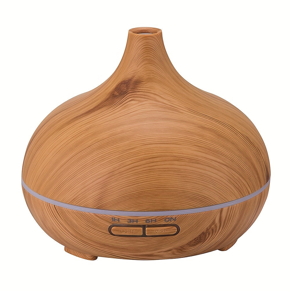 Large Capacity Soundwave Aromatherapy Diffuser with Realistic Wood Grain Design USB Powered