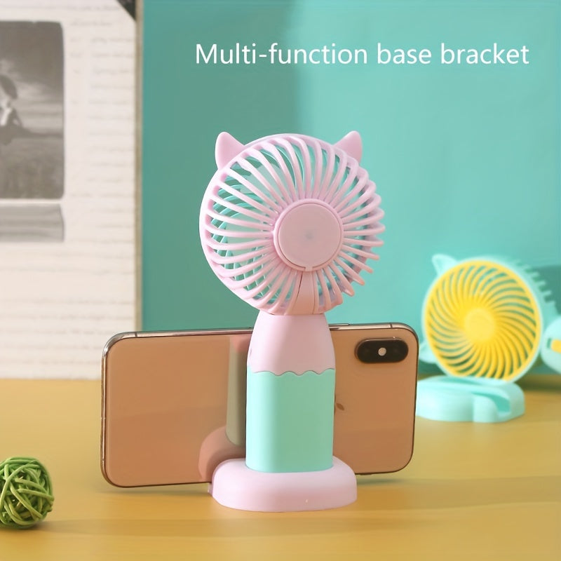 Portable Mini Fan Rechargeable Handheld Wearable for Office Outdoor Travel