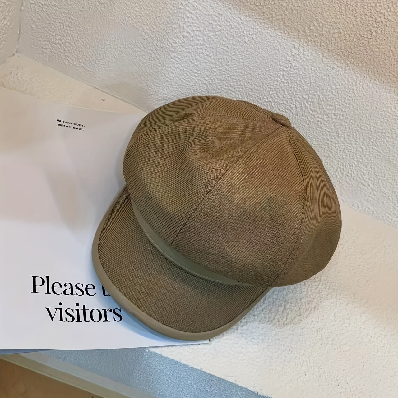 Women's Polyester Baseball Cap Adjustable Packable Casual Vintage Style Knitted Eight Panels