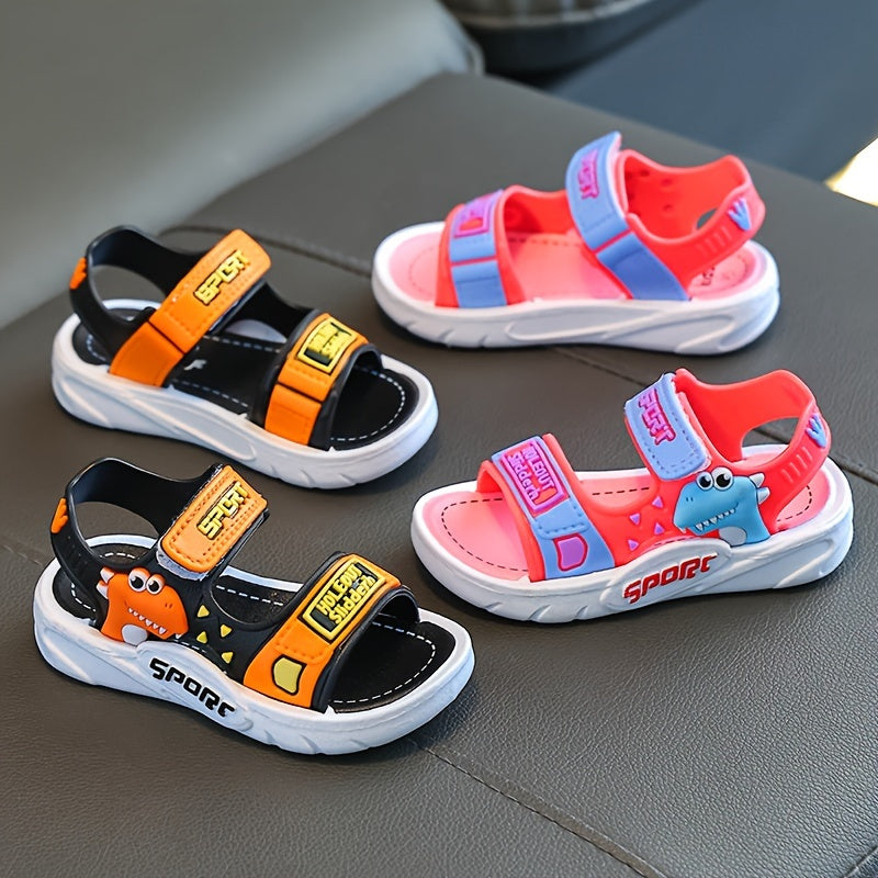 Kids Summer Sandals for Boys and Girls Breathable Soft Sole Beach Footwear with Hook-and-Loop Closure