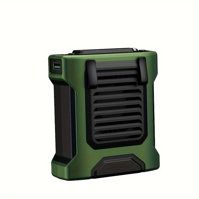 USB Rechargeable Neck Fan with Power Bank, Flashlight, and 3600mAh Battery