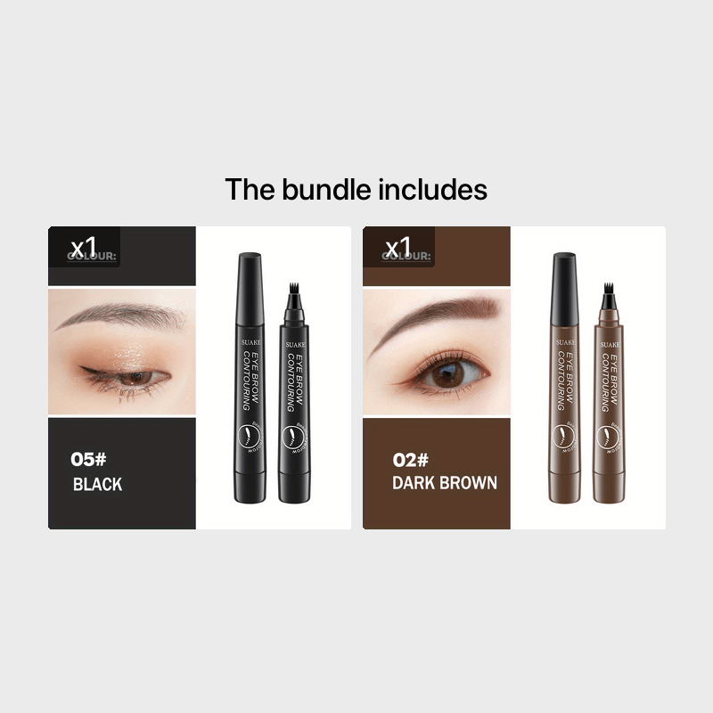 Waterproof Microblading Eyebrow Pencil with Micro-Fork Tip for Natural Makeup