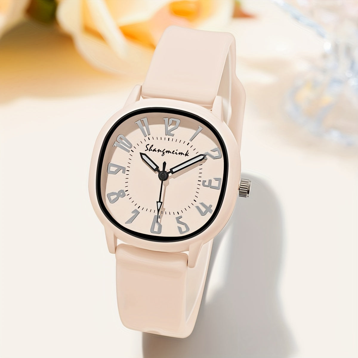 Women's Silicone Band Quartz Watch in Candy Colors for Daily Wear