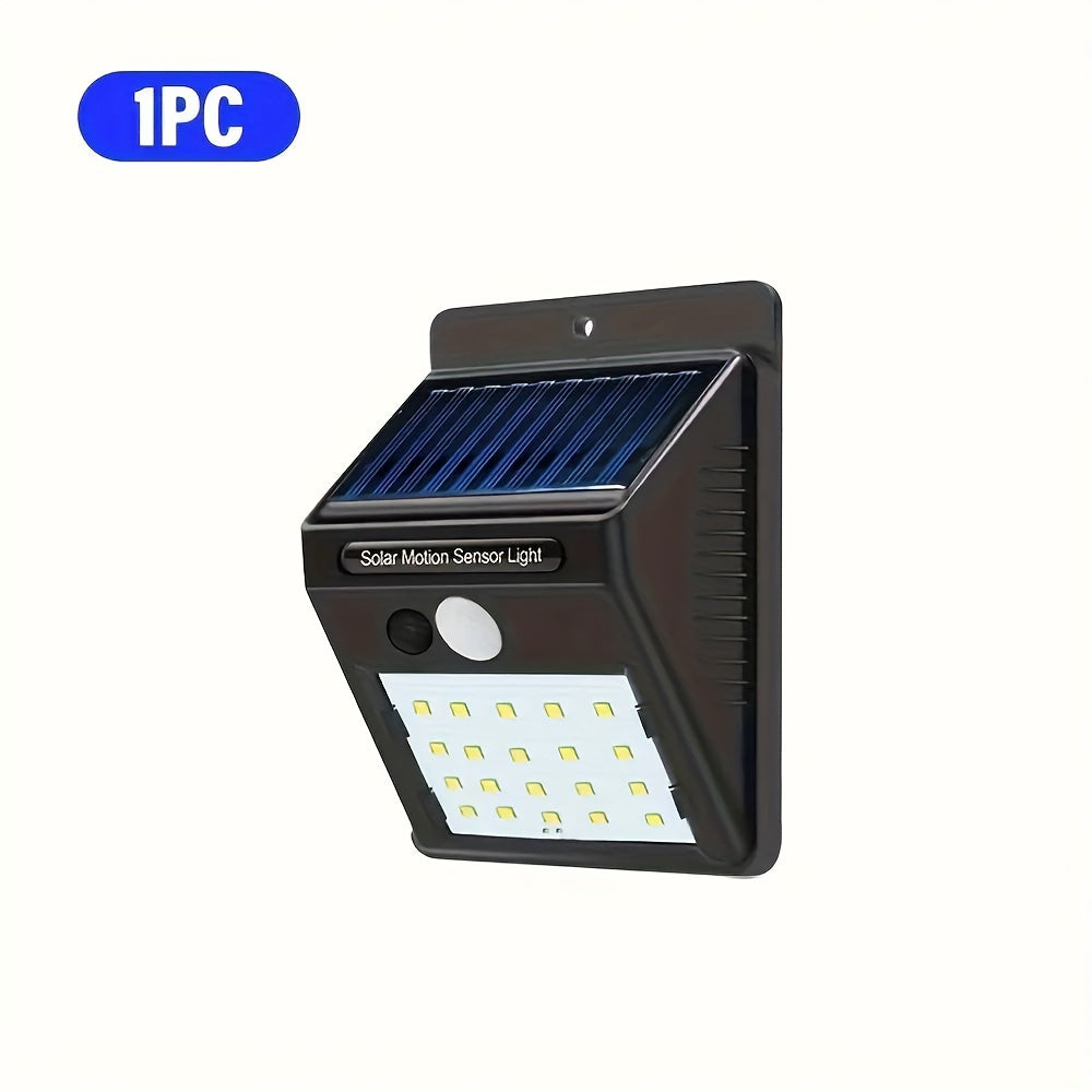 Solar Wall Light with Motion Sensor 20 LED Outdoor Security Garden Fence Garage