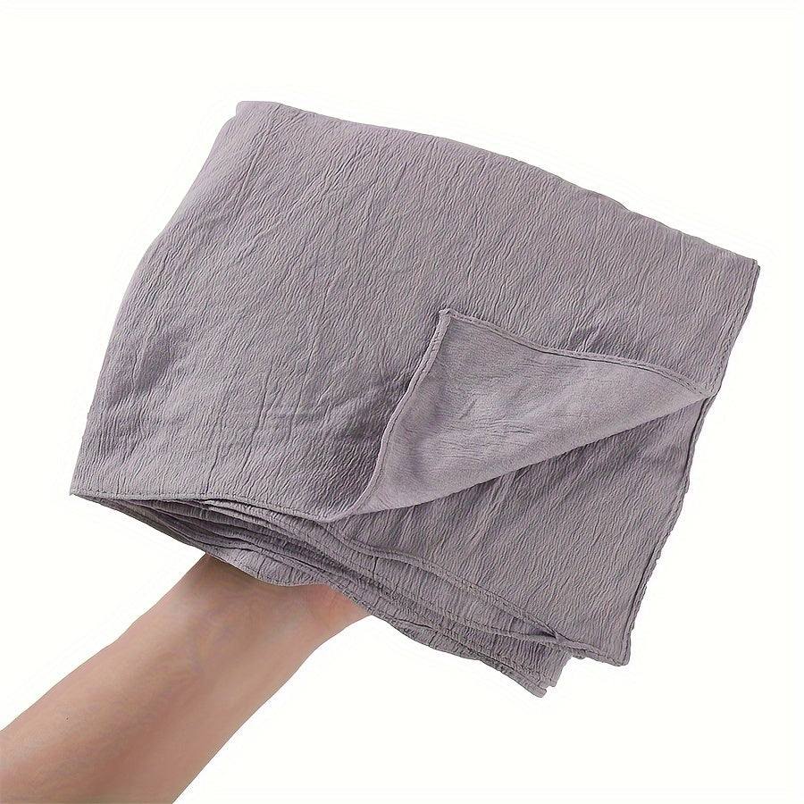 Women’s Cotton Shawl Hijab Sun Protection Wrinkle-Free Solid Color