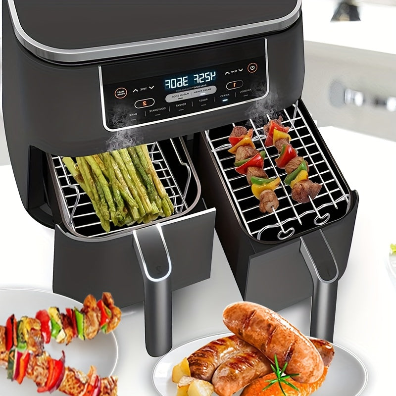 Noxud qotishma ikki qatlamli havo fritöre aksessuar - osonlik bilan gril, bug' va pishirish, elektr energiyasi talab qilinmaydi - oziq-ovqat xavfsiz oshxona asbobi