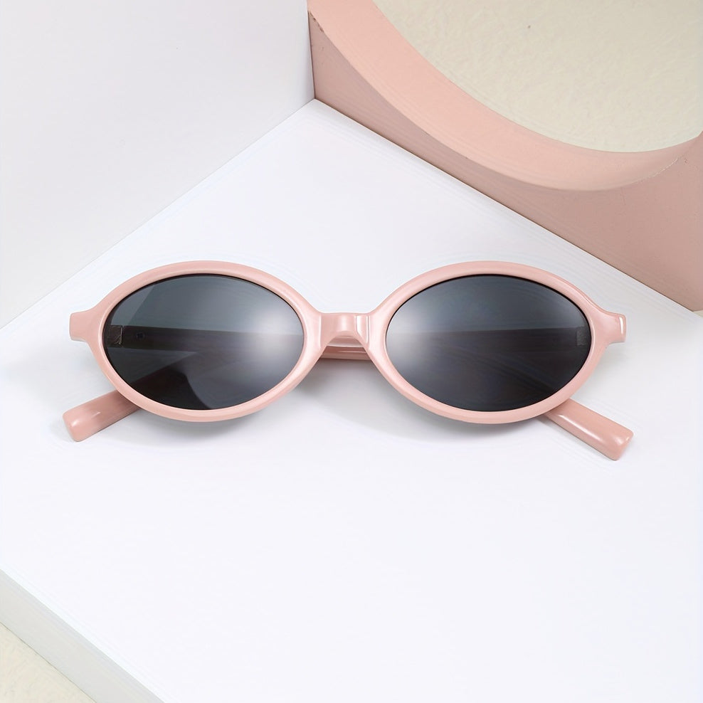 Oval Frame Glasses for Men and Women Vintage Full Rim Wide Polycarbonate