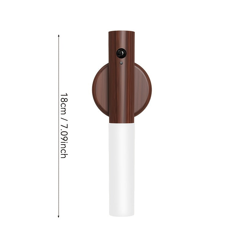 Luz nocturna con sensor de movimiento recargable con apliqué de pared magnético, LED regulable, decoración interior blanca