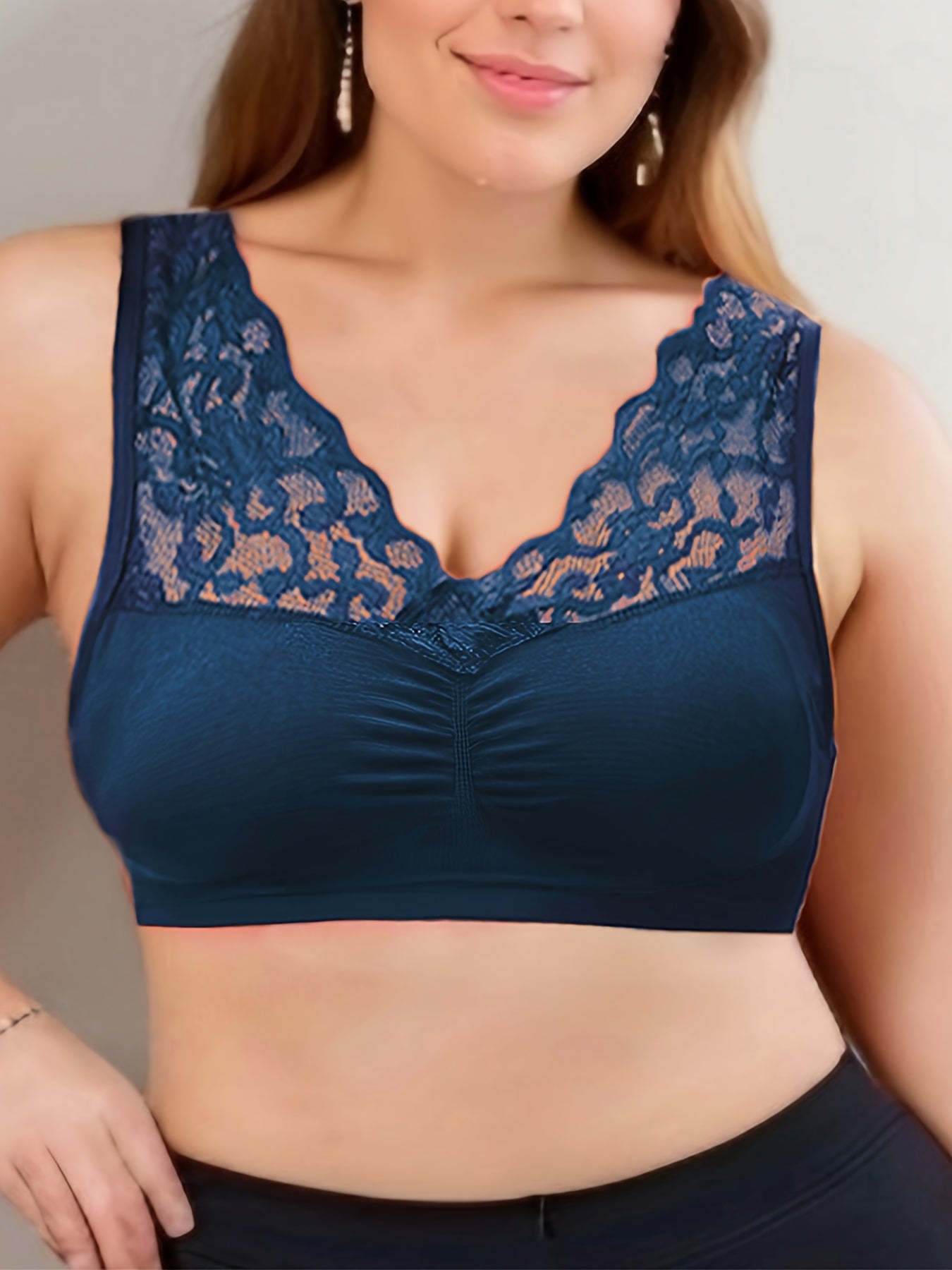 Women's Wireless Bra with Underwire Support, Push-Up, High Elasticity for Yoga and Running