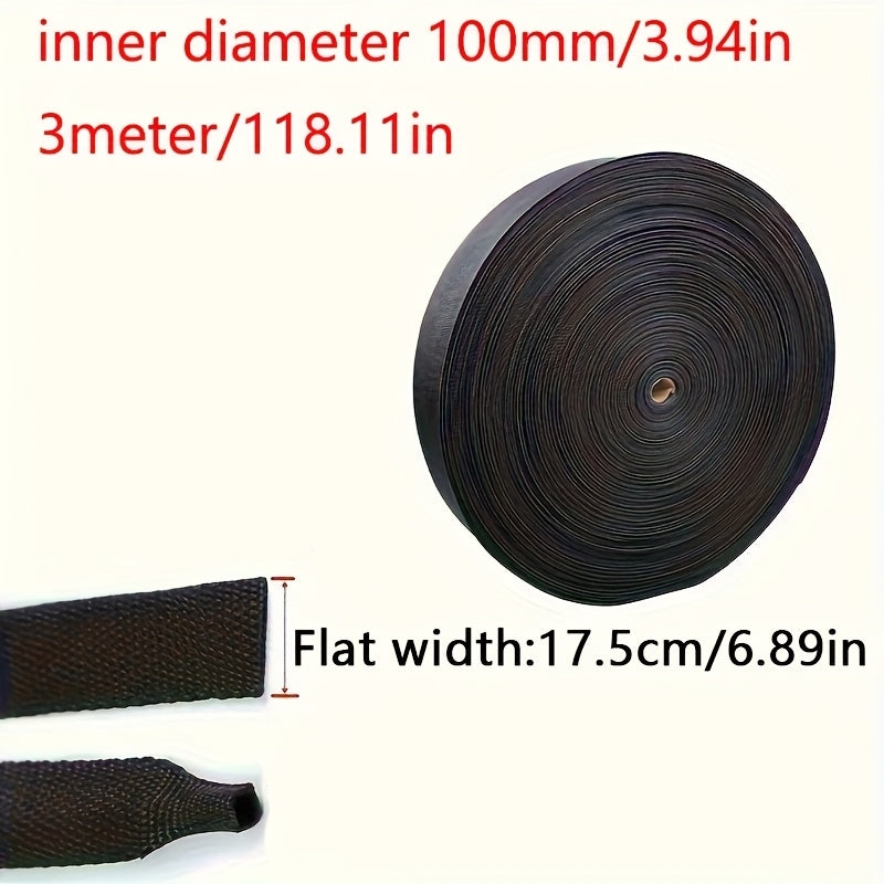 Manga de cable trenzada de encogimiento por calor de 12-90mm, aislamiento retardante de llama, envoltura de cable