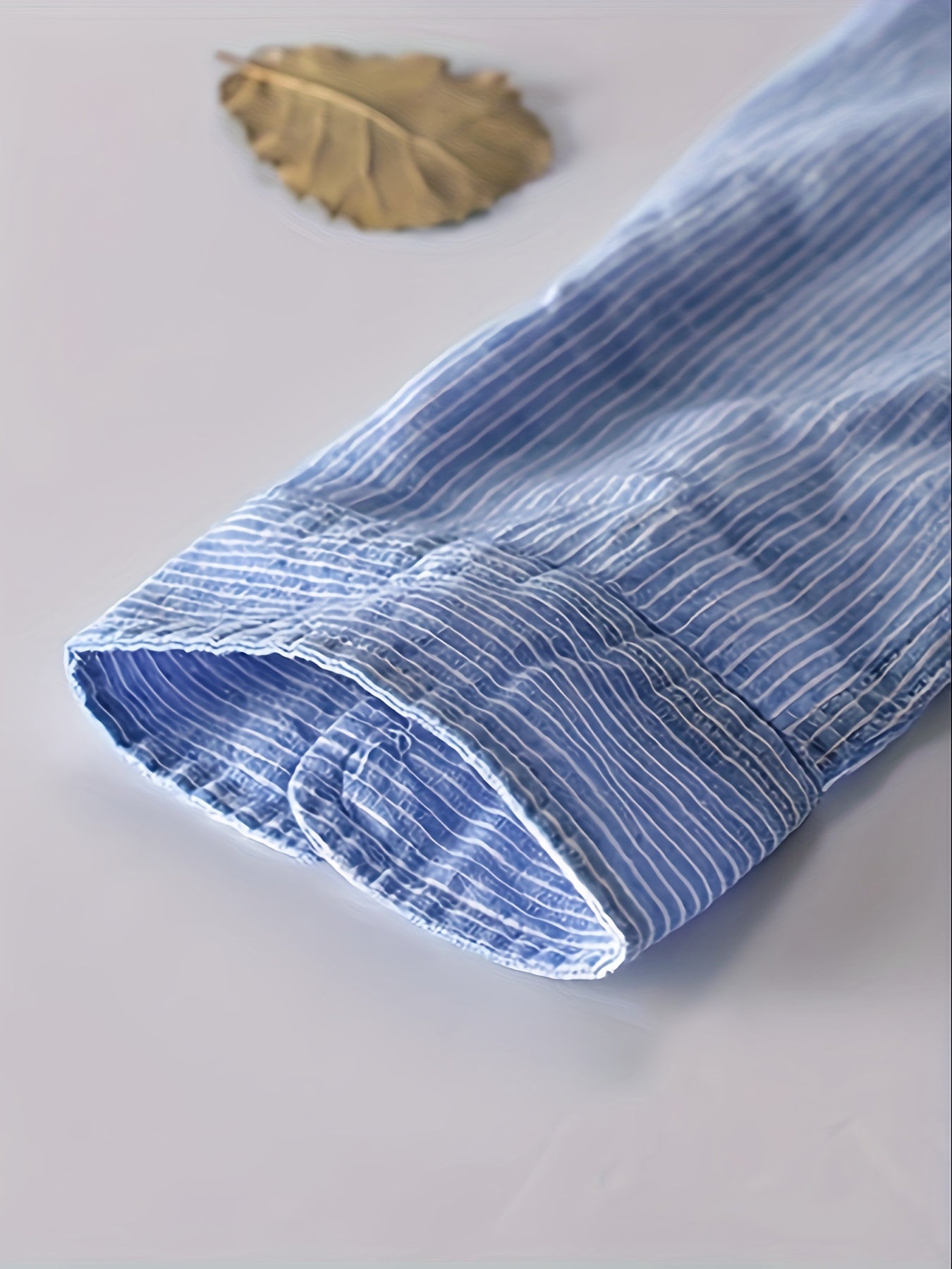 Men's Casual Striped Hooded Shirt Lightweight Polyester Long Sleeve Spring Fall