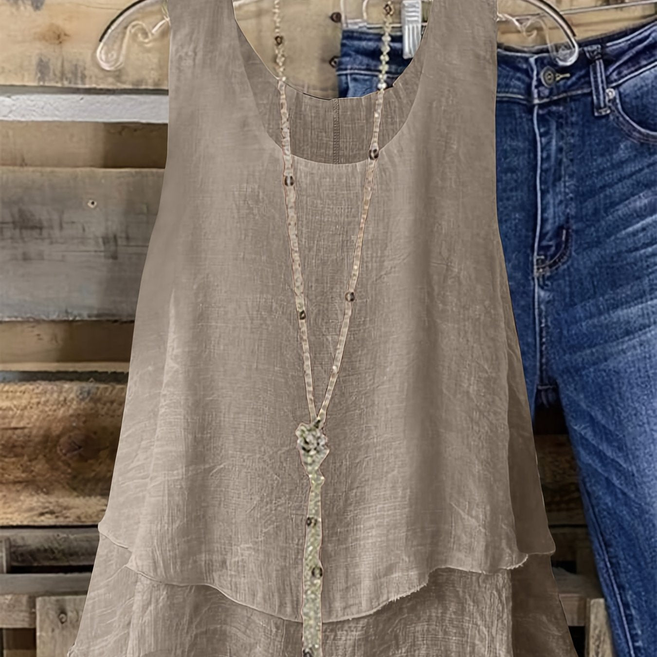 Топ без рукавов для женщин больших размеров с текстурированной тканью и дышащим материалом