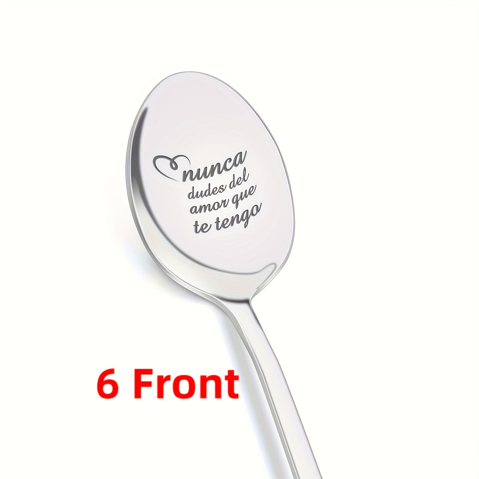 Personalized Stainless Steel Spoon Set for Couples, Holiday Gift, Tableware