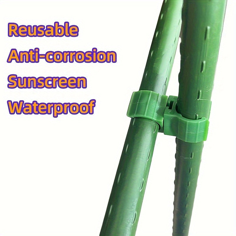 Adjustable Plastic Garden Clamp with 360° Rotation for Plant Support