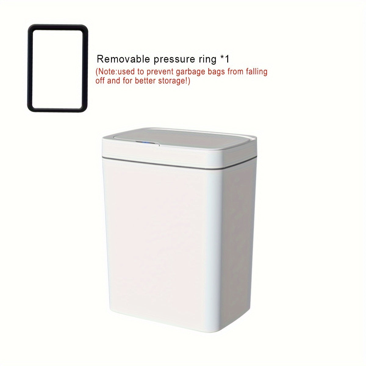 Touch-Free Motion Sensor Trash Can with Odor-Sealing Lid for Bathroom Kitchen Living Room