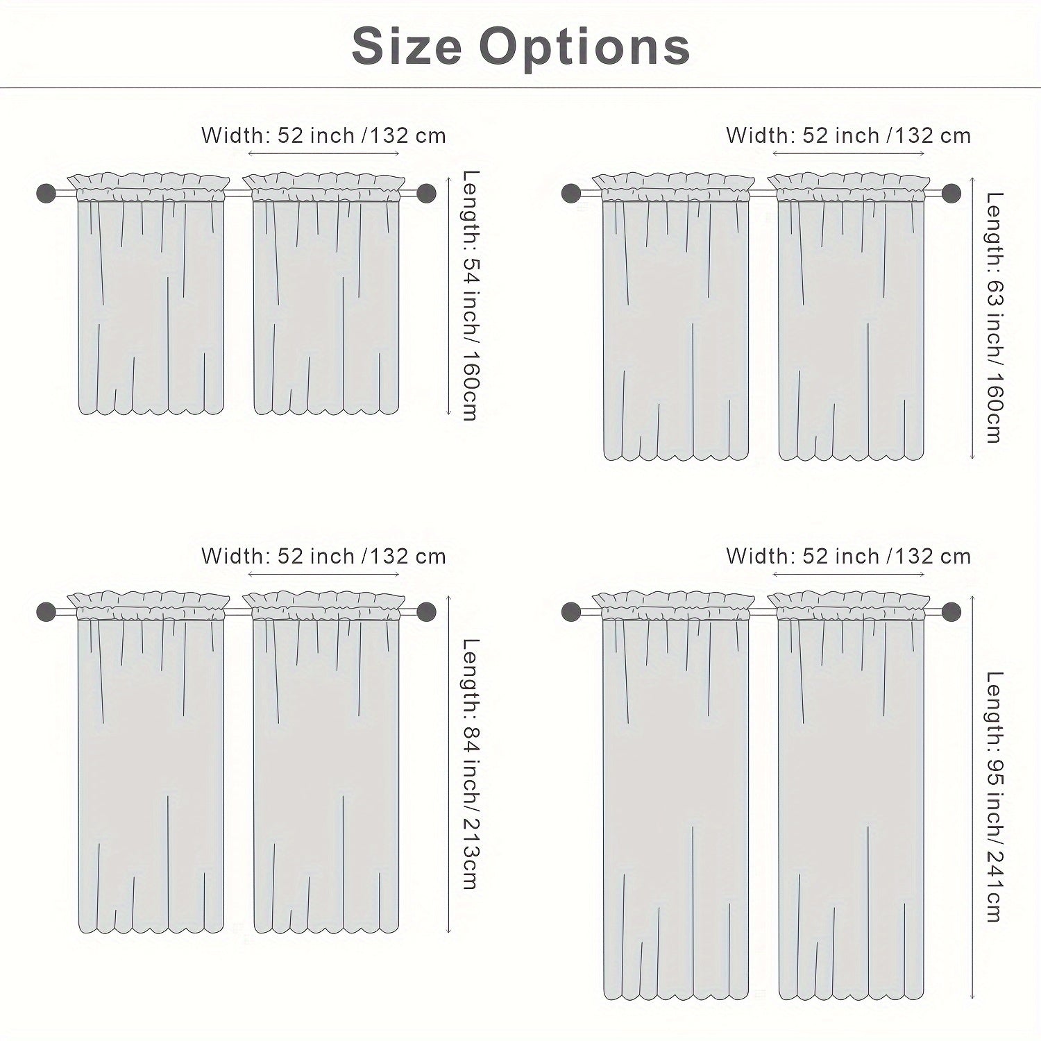 Blackout Curtains with Rod Pocket for Bedroom and Living Room Darkening UV Blocker