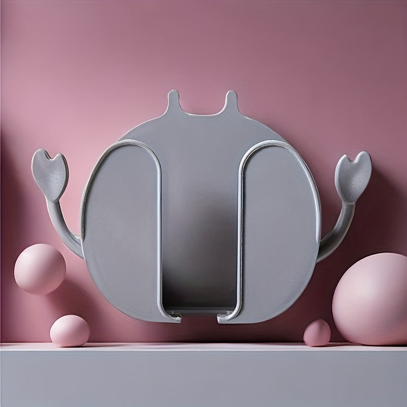 Wall-Mounted Bedside Charging Bracket with Storage for Phones and Remote