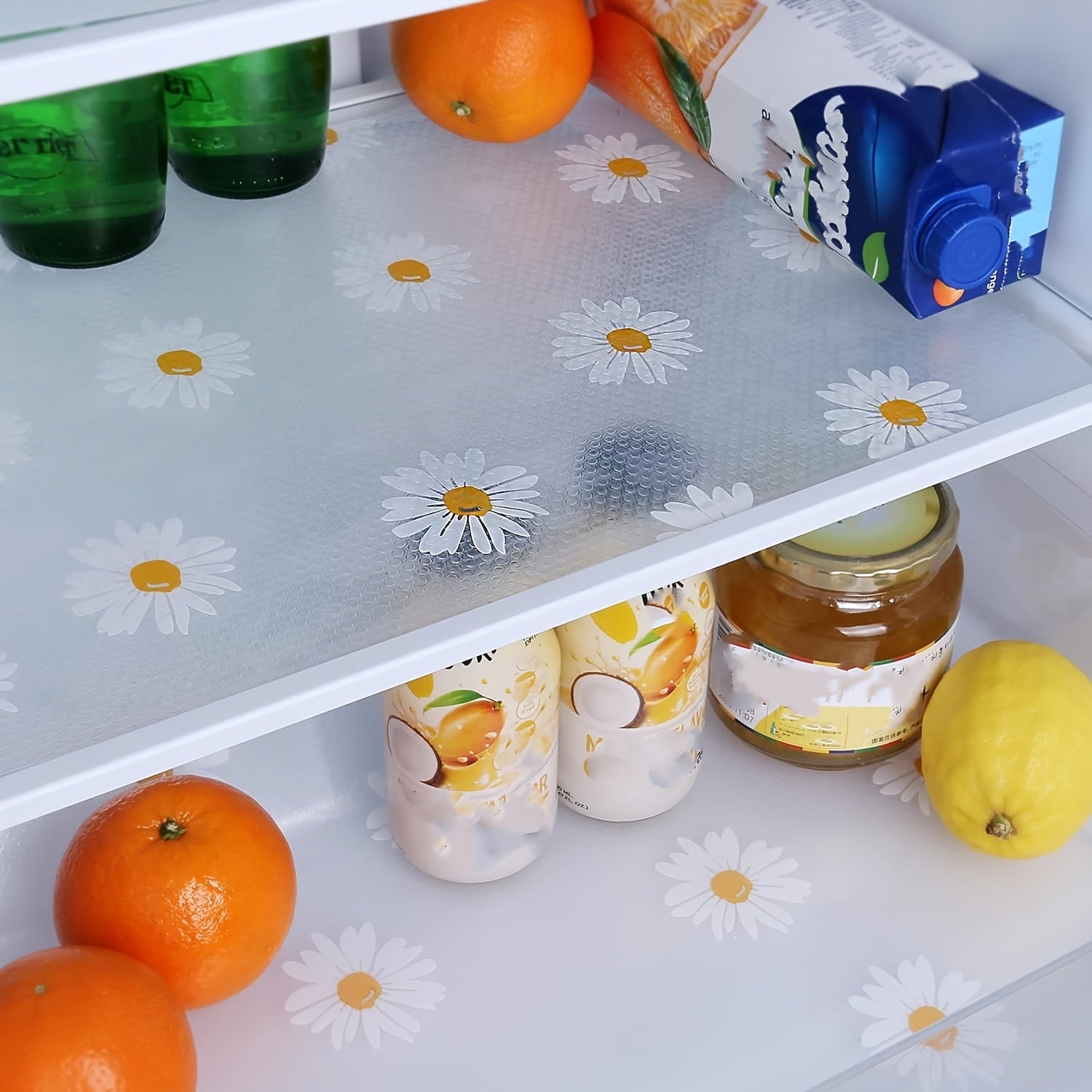 Non-Slip Refrigerator Shelf Liner 79 Inch Waterproof Washable Glass Shelf Mat