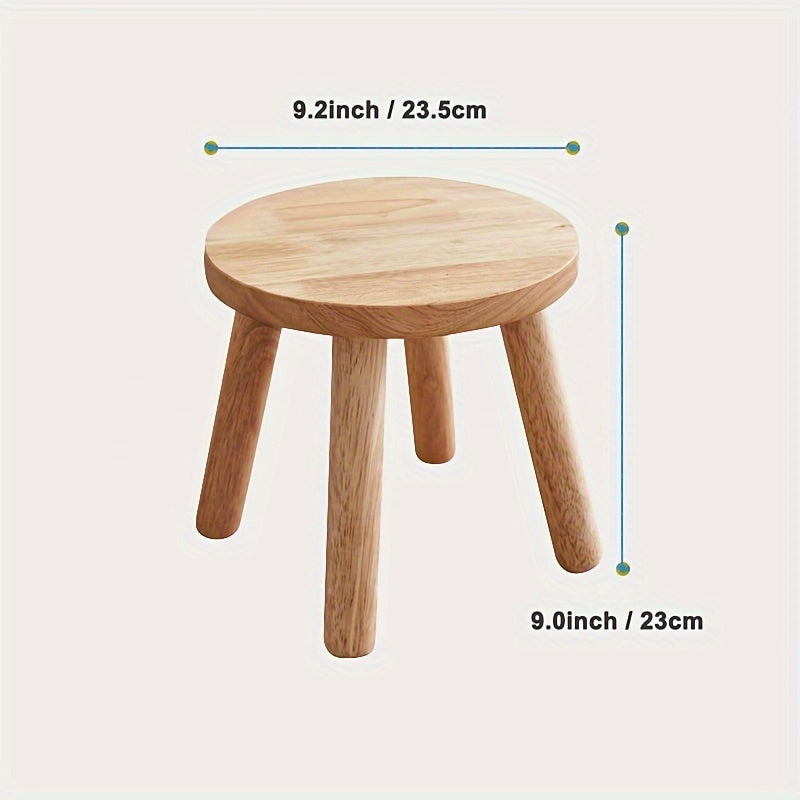 1 dona Zamonaviy Qattiq Yog'ochli Dumaloq Qadam O'tirgi - Mustahkam kattalar uchun oyoq qo'yish va o'simliklar uchun turar joy, ko'p maqsadli, tabiiy qoplama; uy bezatish uchun ideal va silliq qoplamali ko'p funksiyali oyoq qo'yish.