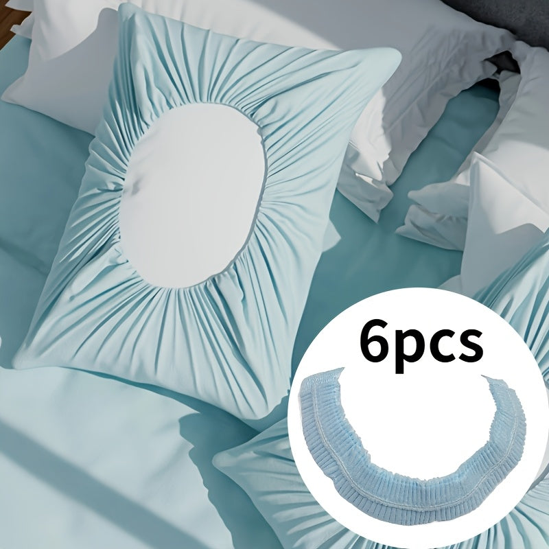 Set of 6 Ultra-Soft Disposable Pillowcases for Travel Hotels and Trains