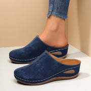 Women's PU Slip-On Platform Sandals with Cushioned Sole All-Season