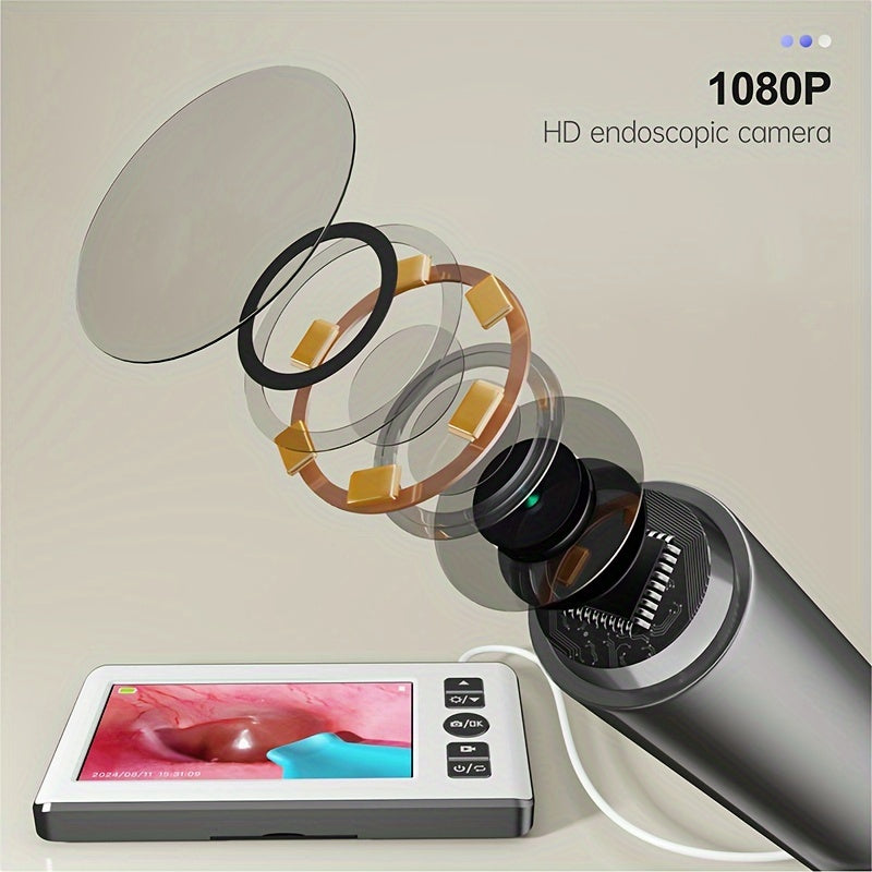 HD Camera Ear Cleaning Tool with 4.3 Inch IPS Screen Rechargeable Battery Photo Video Safe Gentle Earwax Removal