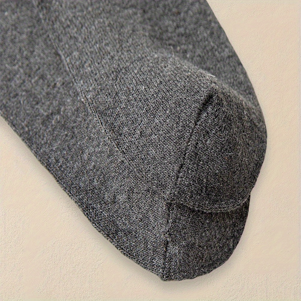 Men's Crew Socks 5 Pairs Geometric Pattern Breathable Polyester Spandex All Seasons