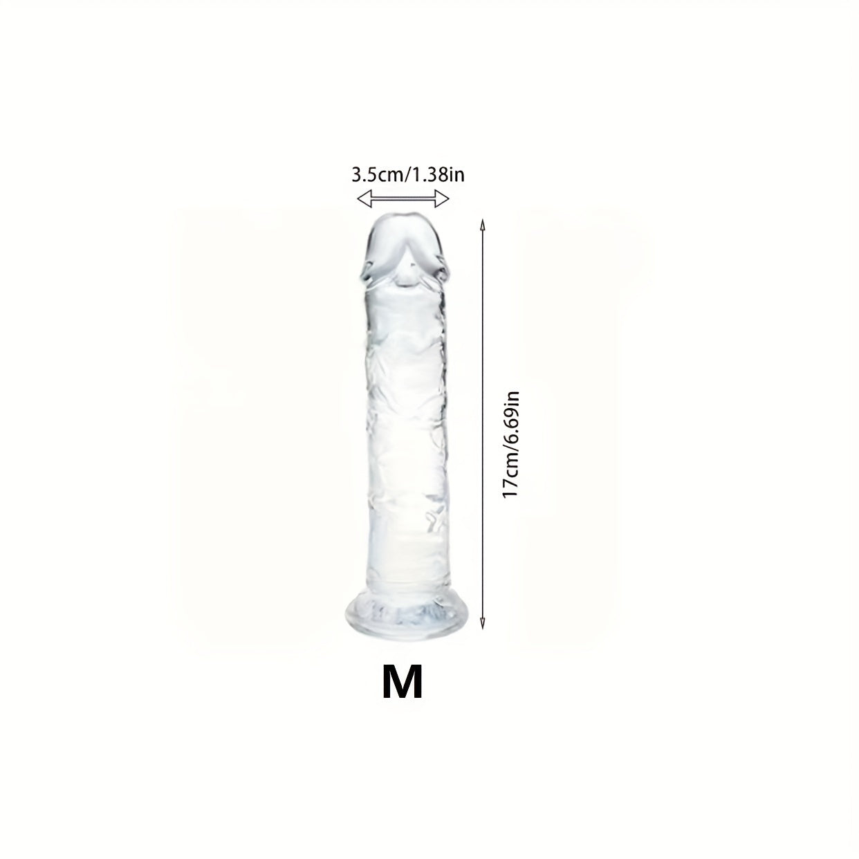 Adult Unisex Jelly Crystal Anal Plugs Small Medium Clear 7 Sizes