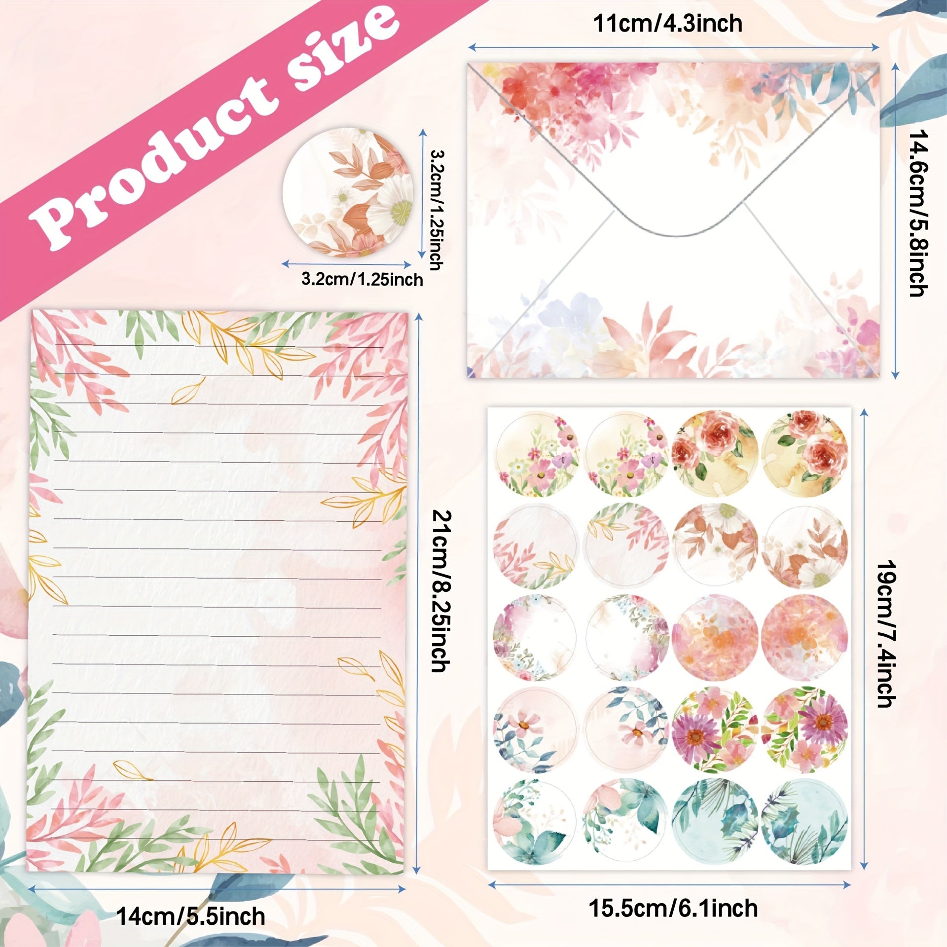 160 ta gullar akvarel bo'yoqlari bilan bezatilgan taklif qog'ozlari to'plami, mat finish, yopish uchun qopqoq, qog'oz materialidan tayyorlangan, to'y, niqob, Sevishganlar kuni, Shukronalik va Rojdestvo tadbirlari uchun ideal.