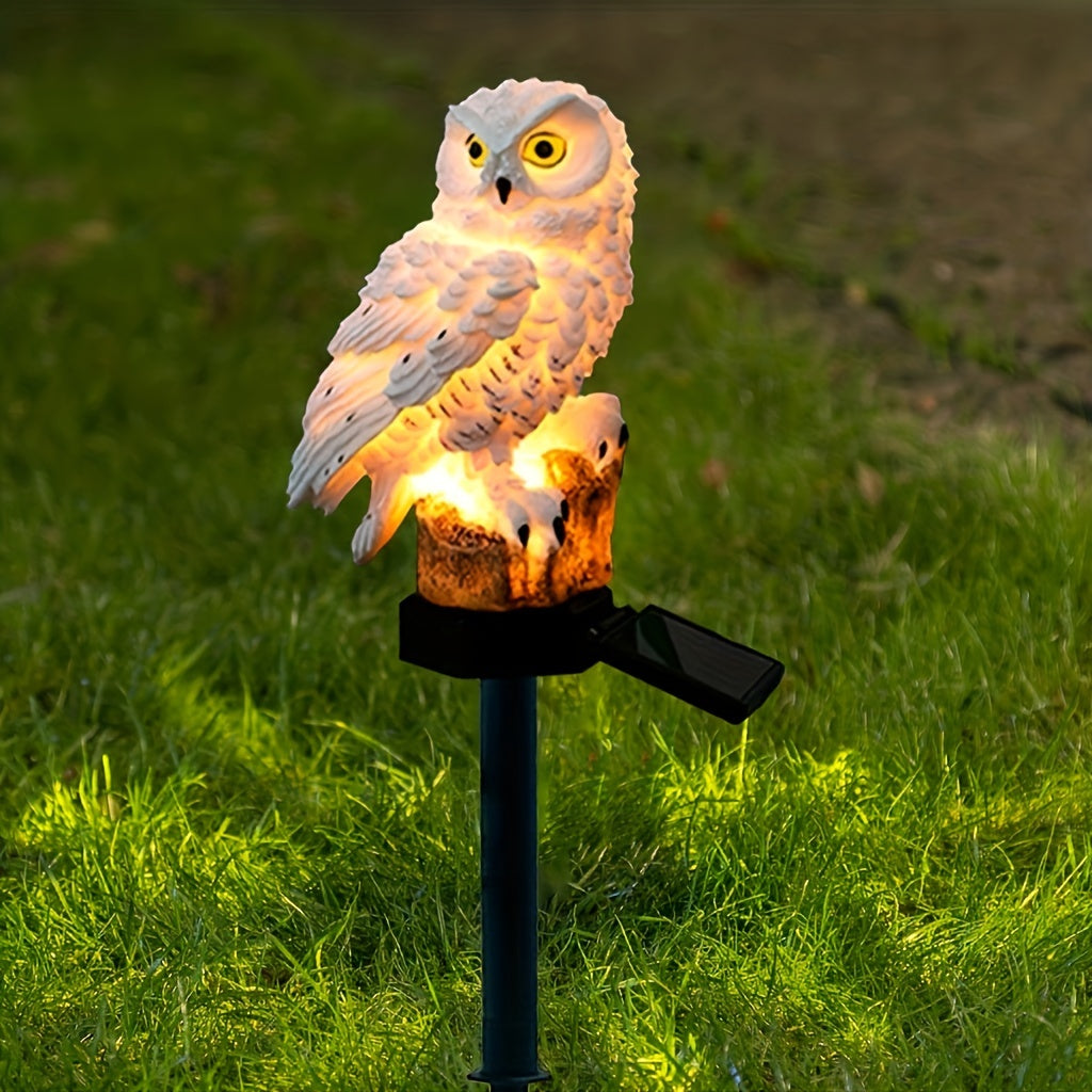 Solar-Powered LED Owl Garden Stake Light for Outdoor Pathway and Garden Decor