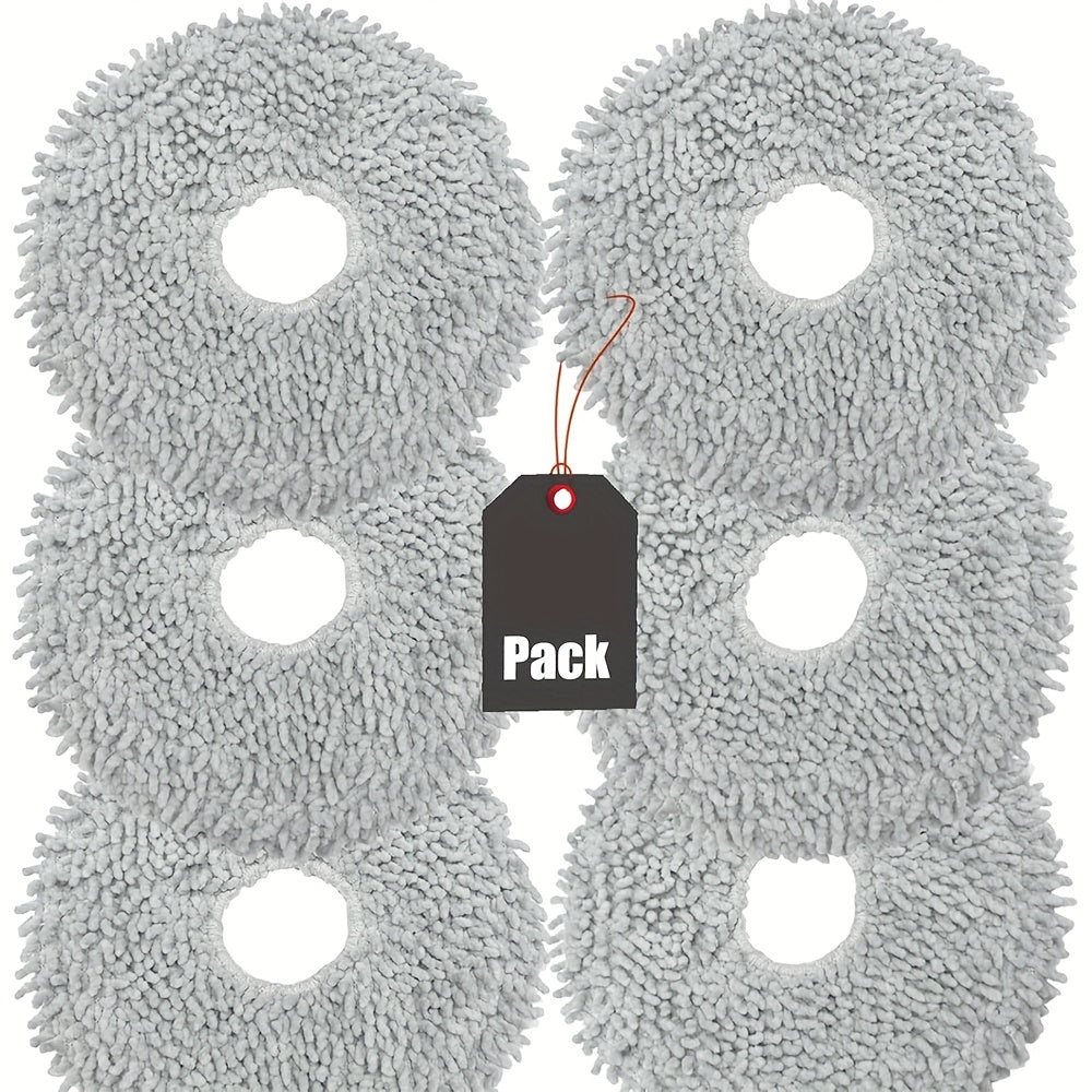 Dreame L10s Ultra/L10 Ultra/X40 Ultra robot tozalagich qismlari uchun 2/6 dona mopa mato padlarini almashtirish. Dreametech X30 Ultra bilan mos keladigan nam mop pad. Qayta ishlatiladigan va yuviladigan.