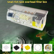 3-in-1 Fish Tank Overhead Filter Kit Non-Electric Battery-Free for Small Aquariums