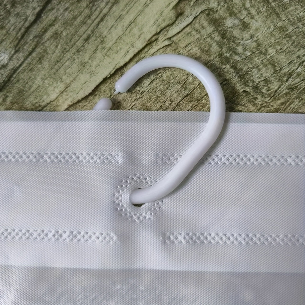 PEVA Waterproof Shower Curtain Anti-Fouling No Punching Includes 12 Hooks