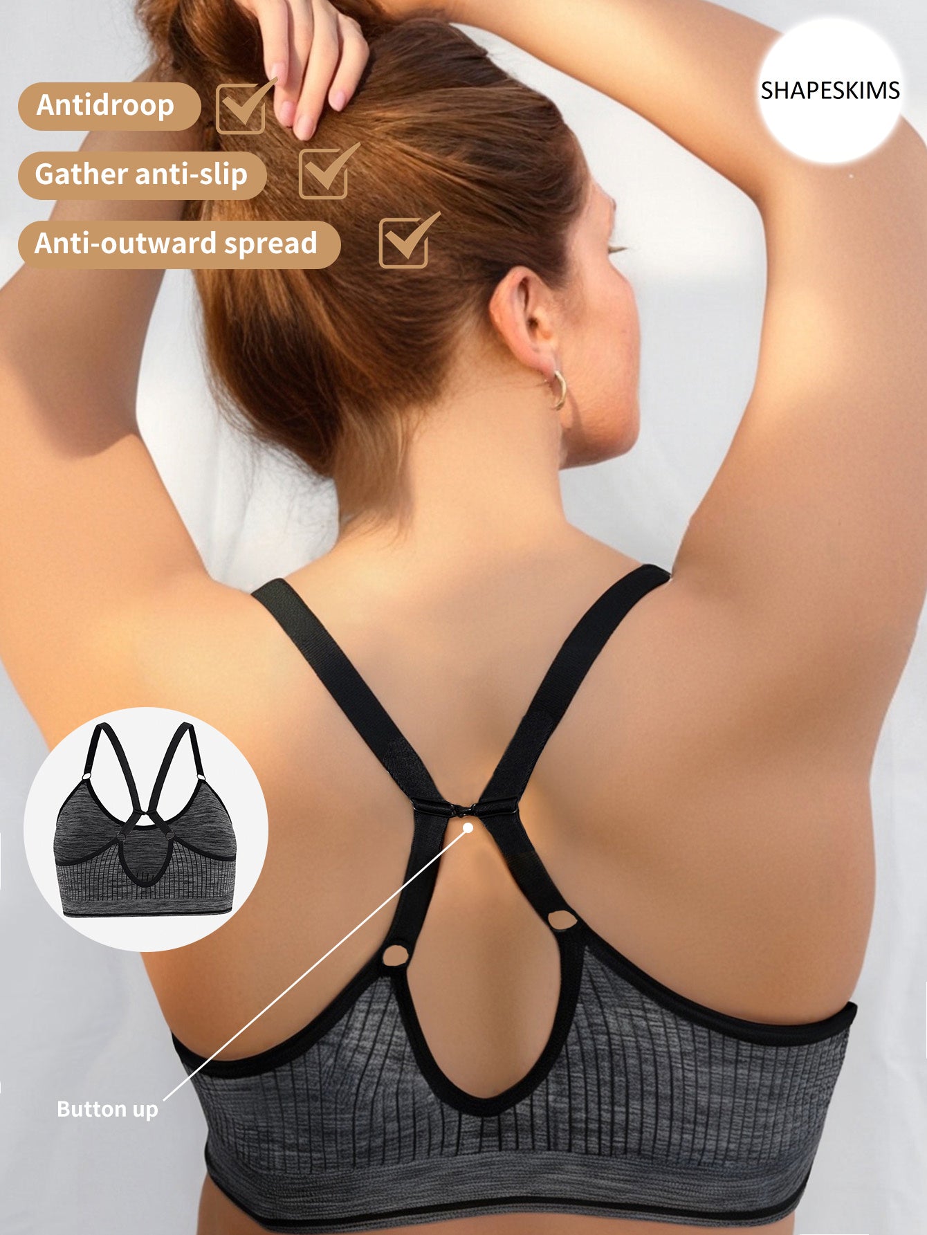 Бюстгальтер для йоги женский безшовный дышащий, размер плюс, с регулируемыми бретелями