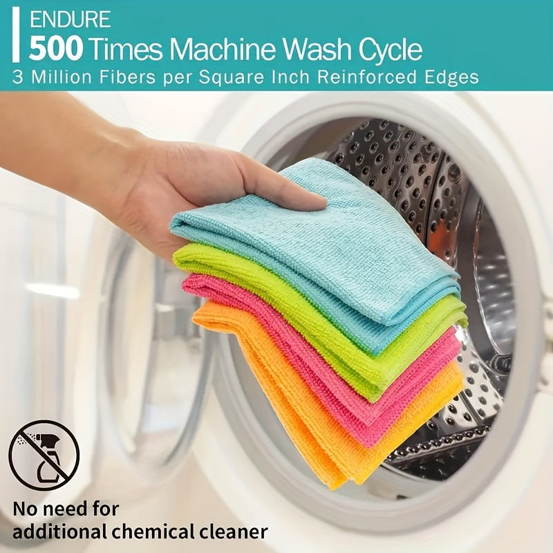 50 Microfiber Cleaning Cloths 30x30cm Quick-Drying Fade-Resistant for Kitchen Car