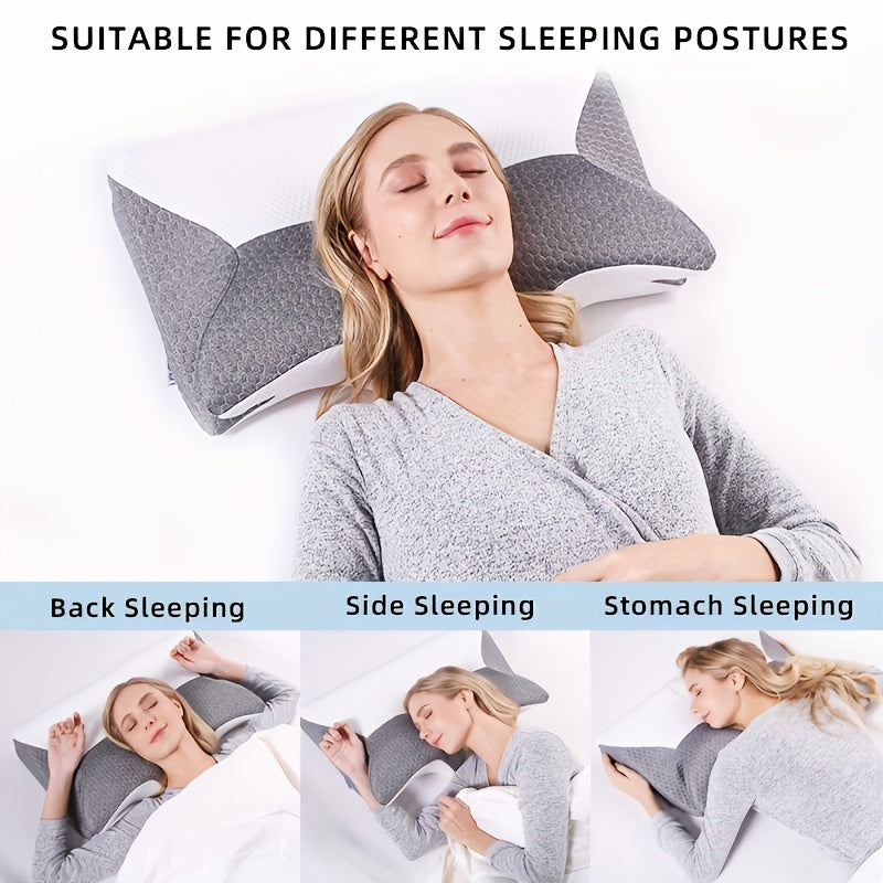 Memory Foam Pillow Queen Size Contour Pillow for Neck Shoulder Pain Ergonomic Support