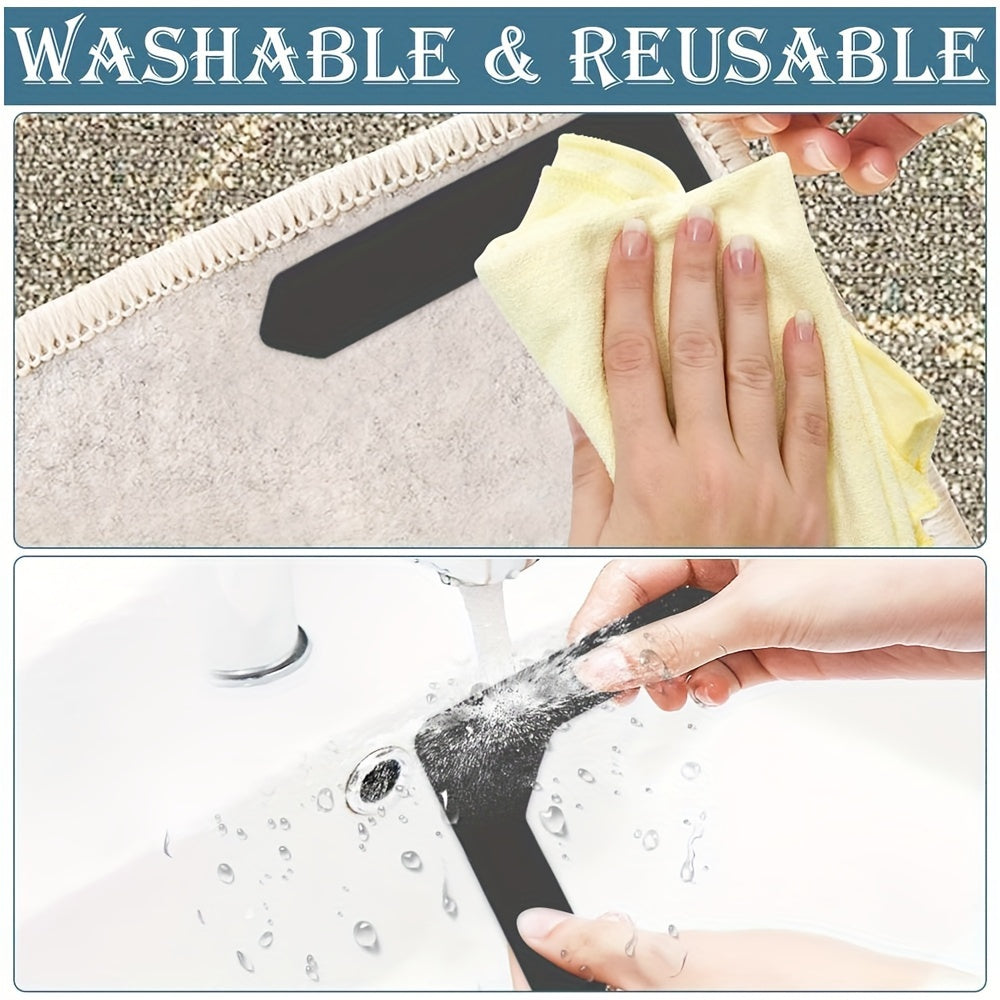 36 Pieces Washable Rug Stoppers Non-Slip Carpet Tape for Hardwood Floors