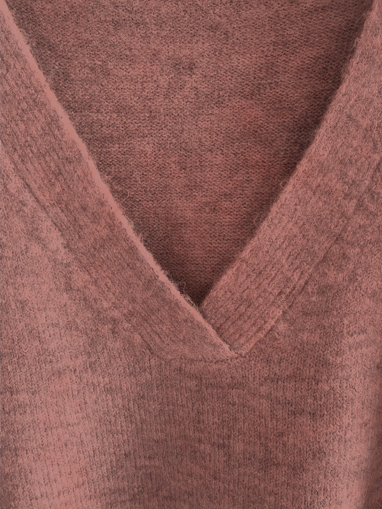 Plus Size Women's Navy Blue V-Neck Sweater Cozy Fall Winter Pullover