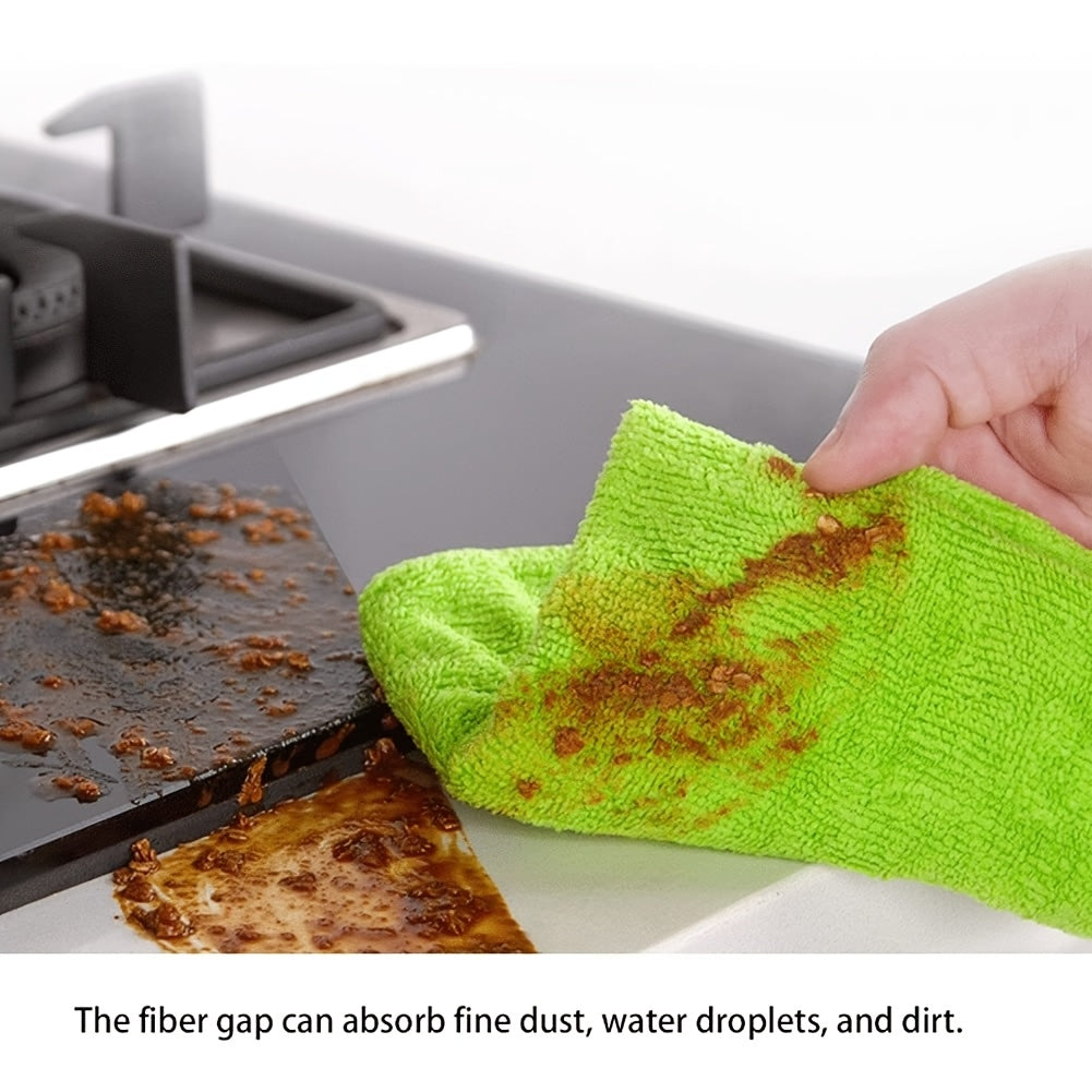 Microfiber Cleaning Cloth Thick Absorbent Multi-Purpose for Car and Home Use
