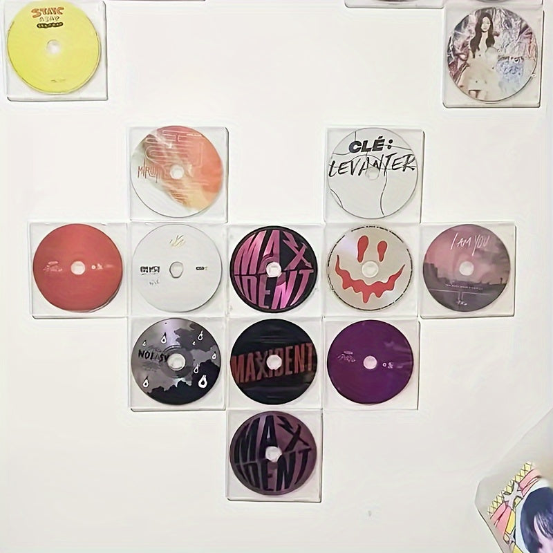 3 ta toza plastmassa CD saqlash qutilari akril kubikli shkaflar tashkilotchilari