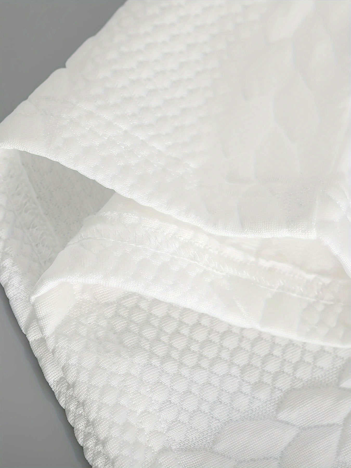 Men's Short Sleeve Solid Color Casual Set with Wheat Pattern and Drawstring Shorts