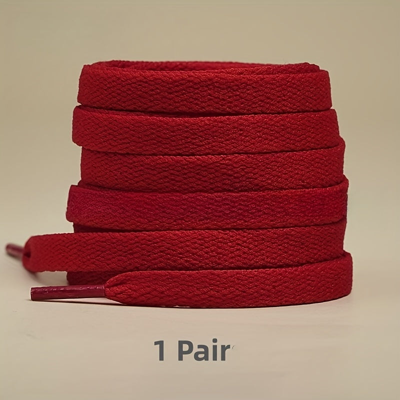 Unisex Canvas Flat Shoelaces Multi Color For Sneakers Sports Accessories