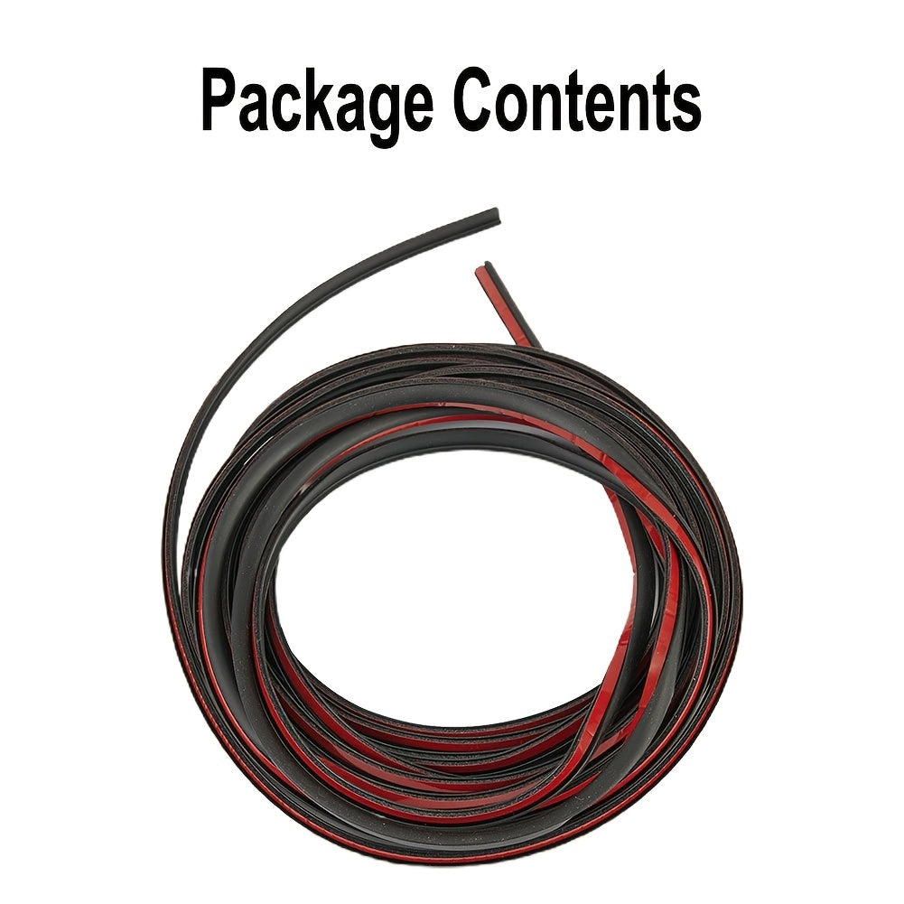 Car Rubber Seal Strip 5m EPDM Weatherproof Shockproof Dustproof Black Red