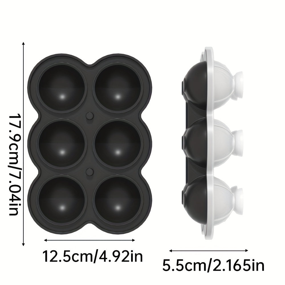 Ice Cube Tray with Funnel for Ice Balls Large Silicone Mould for Cocktails Whiskey Bourbon Juice