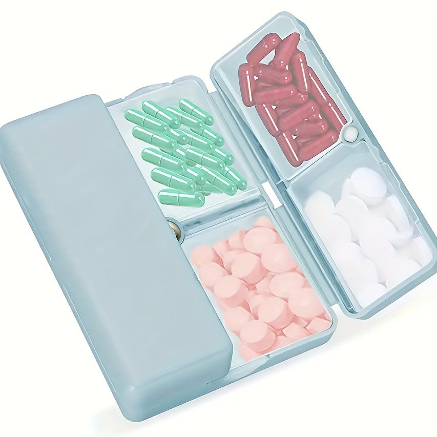 Weekly Pill Organizer for Travel 7-Compartment Medicine Vitamin Box