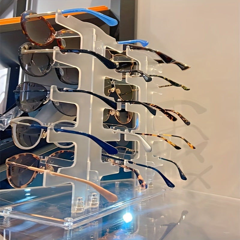 Transparent Glasses Display Stand Removable Eyewear Organizer for Women Durable Plastic