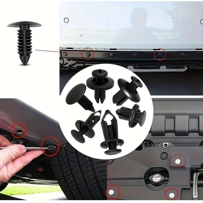 190 Pieces Car Retainer Clips Kit Durable ABS Plastic Fasteners for Trim Panels Bumpers